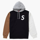 Supreme S Logo Colorblocked Hooded Sweatshirt Black