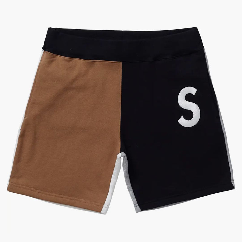 Supreme S Logo Colorblocked Sweatshort Black