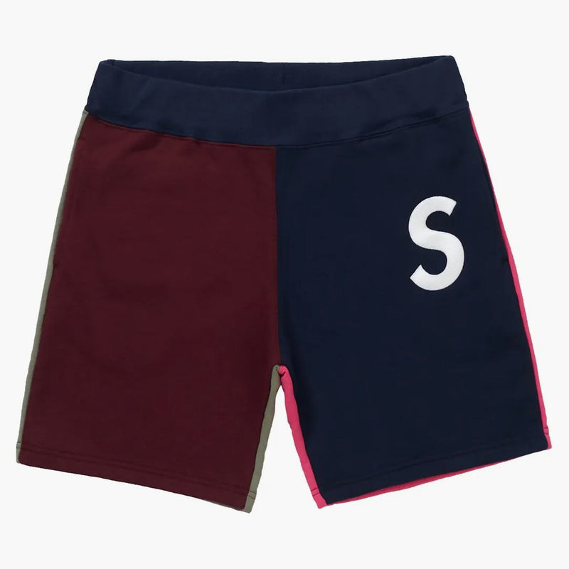 Supreme S Logo Colorblocked Sweatshort Navy