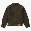 Supreme S Logo Denim Trucker Jacket Dirty Green