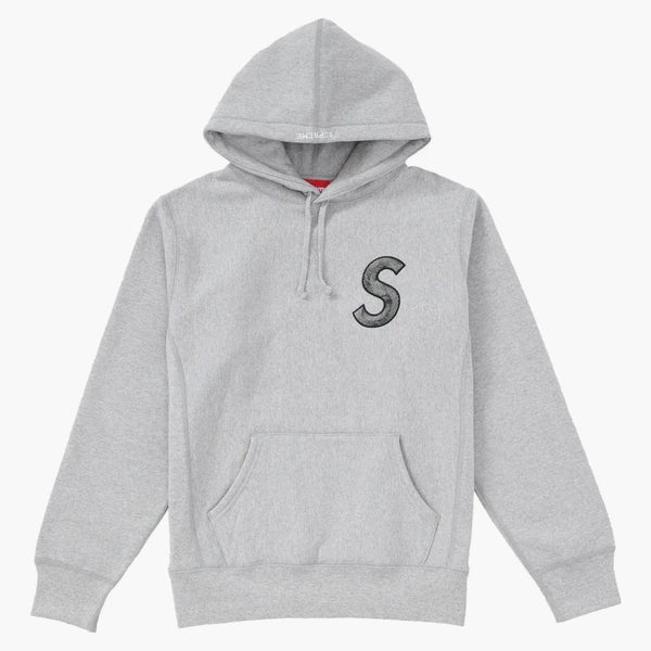Supreme S logotyp Hooded Sweatshirt (FW18) Heather Grey