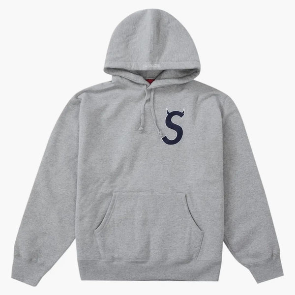 Supreme S logotyp Hooded Sweatshirt (FW22) Heather Grey