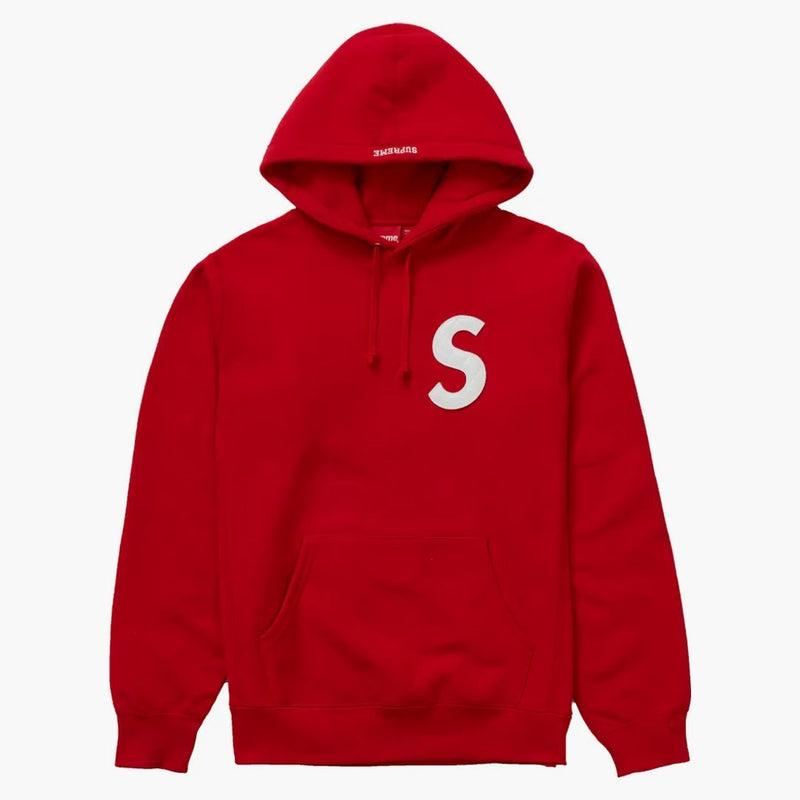 Supreme s logotyp huva tröja (SS20) röd