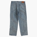 Supreme S Logo Loose Fit Jean Washed Blue