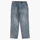 Supreme S Logo Loose Fit Jean Washed Blue