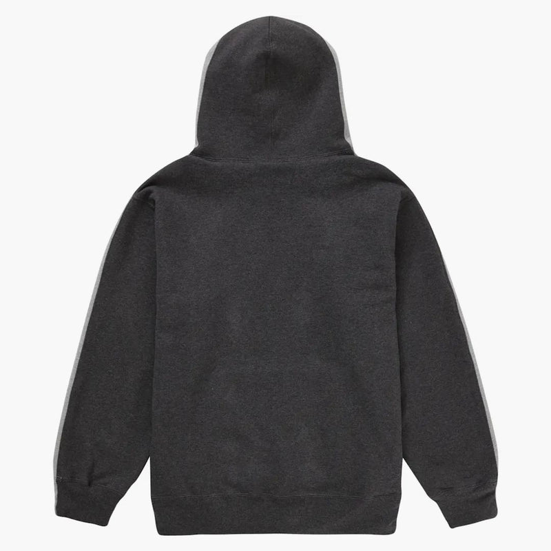 Supreme s logotyp split huva tröjor ljunggrå