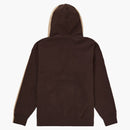 Supreme s logo split hooded sweatshirt tan