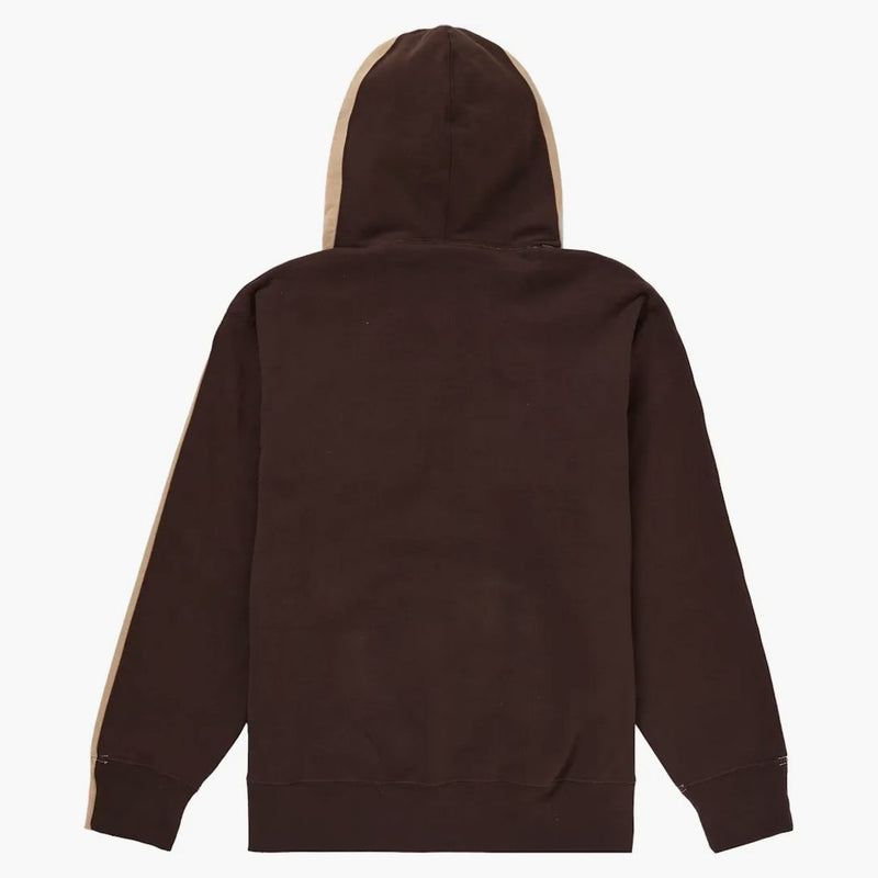 Supreme S Logo Split Hooded Sweatshirt Tan