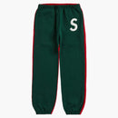 Supreme S Logo Split Sweatpant Dark Green