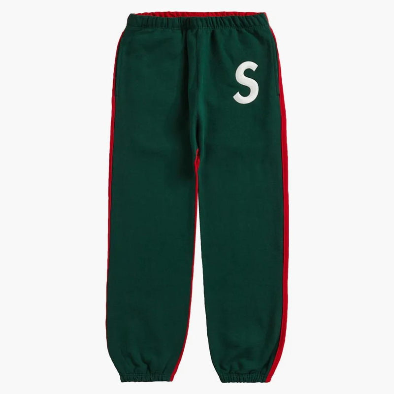Supreme s logotipo dividido de sumarno verde oscuro