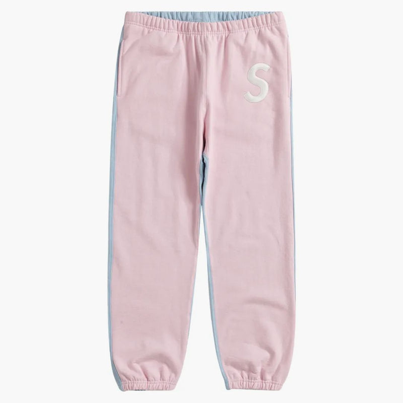 Supreme s logotyp delad tröja ljusrosa