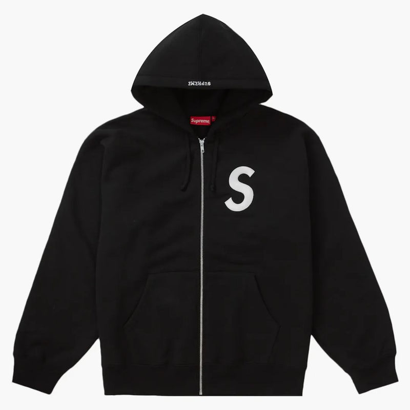 Nejvyšší logo s logem Zip Up Hooded Mikina černá