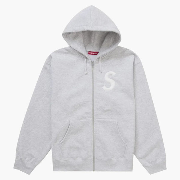 Logo Supreme S Up z kapturem bluza (FW24) Ash Grey