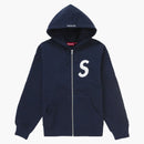 Supreme S Logo Zip Up Hooded Sweatshirt (FW24) Navy
