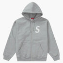 Nejvyšší logo s logem zip Up kapucí mikina Heather šedá