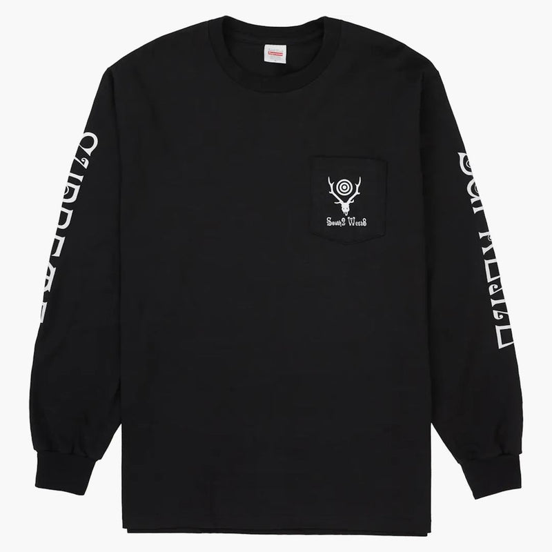 Suprem South2 West8 L/S Tea de buzunar Negru