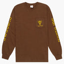 Supreme South2 West8 L/S Pocket Tee Brown