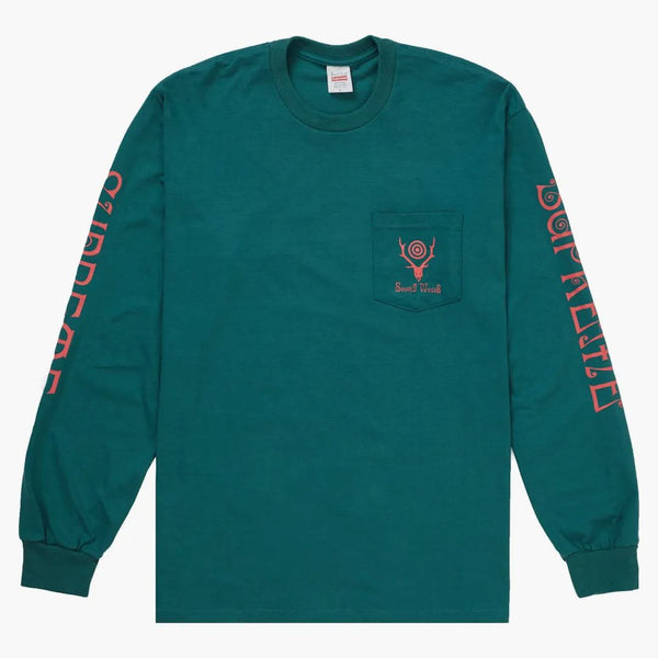 Supreme South2 West8 l/s pocket tea teal