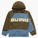 Supreme S Paneled Track Jacket Olive