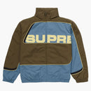Supreme S Paneled Track Jacket Olive