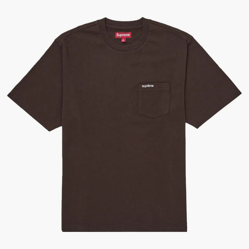Supreme S/s Pocket Tee (fw25) Dark Brown