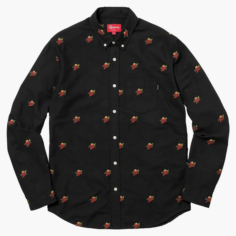 Supreme Sacred Hearts Oxford Shirt Black