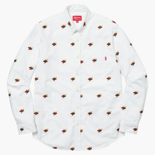 Supreme Sacred Hearts Oxford Shirt White
