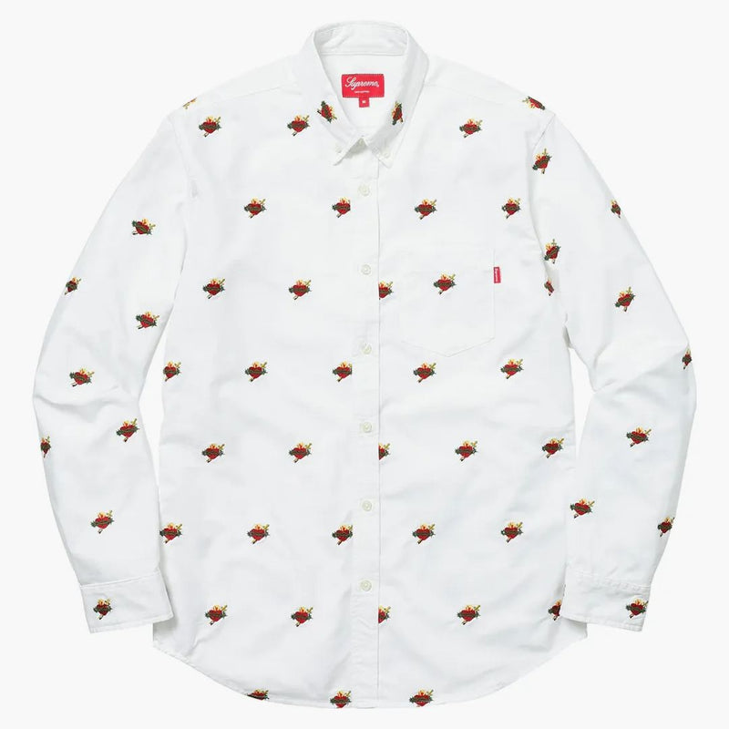Supreme Sacred Hearts Oxford Shirt White