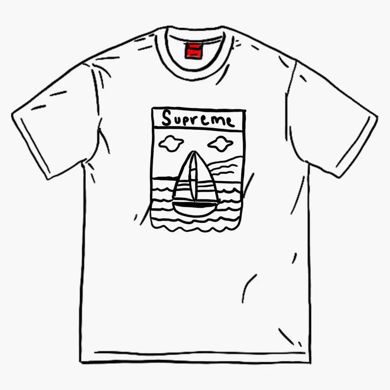 Supreme sailboat tea white white