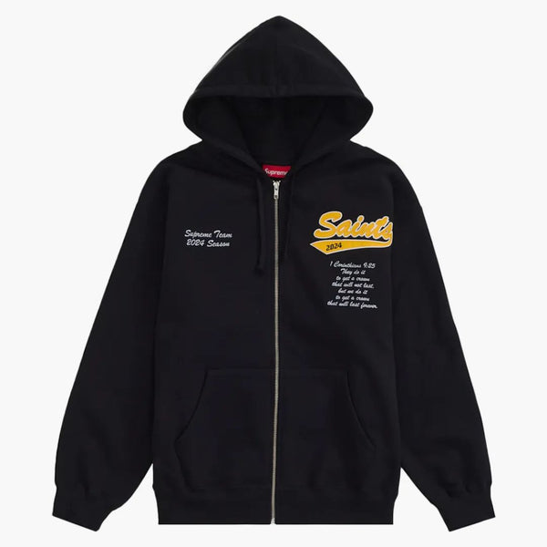 Supreme Salvation Zip Up Hooded Sweatshirt svart