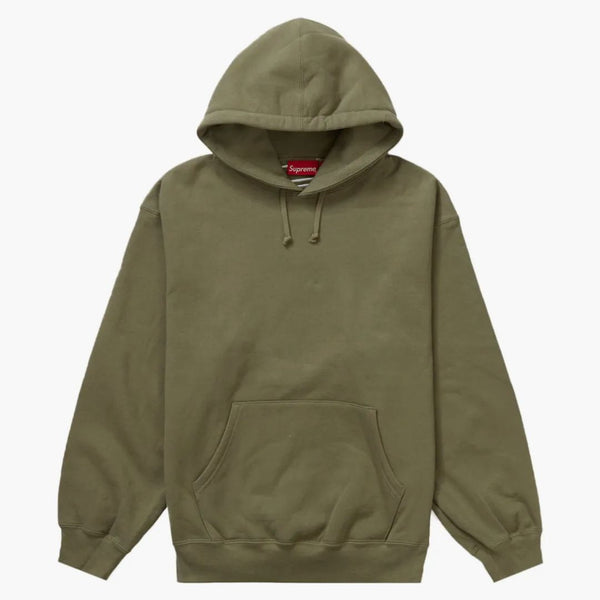 Supreme Satin Appliqué Hooded Sweatshirt (FW23) Light Olive