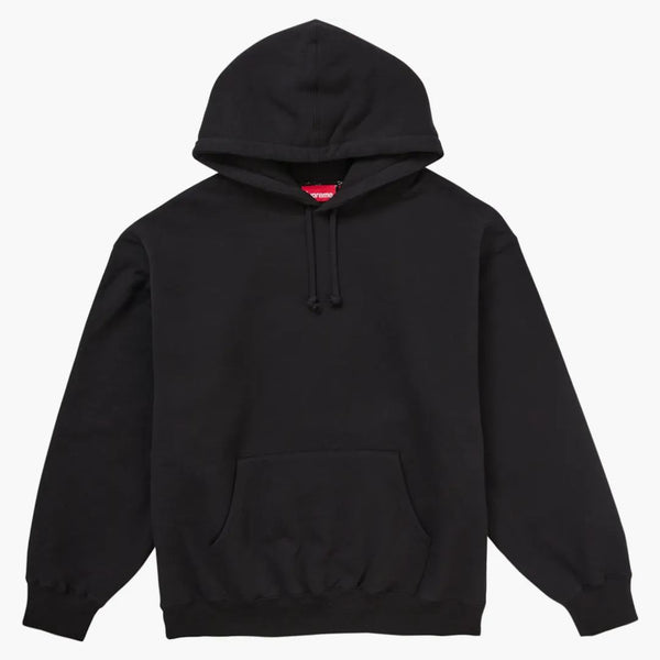 Supreme Satin Applique Hooded Sweatshirt FW24 Black