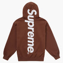 Sudadera con capucha suprema de apliques fw24 marrón