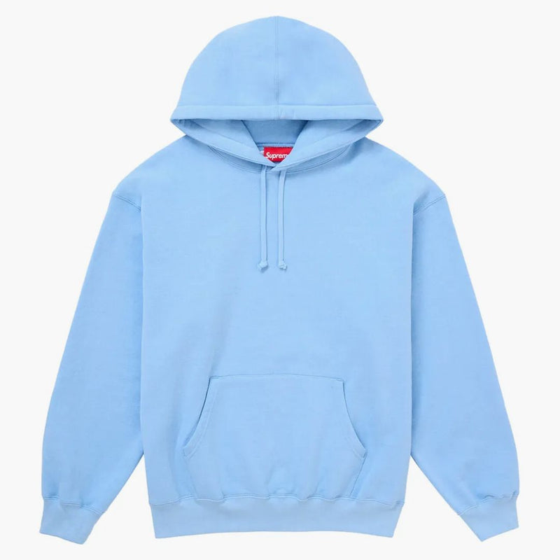 Suprema Satin Applique con cappuccio felpa con cappuccio fw24 azzurro