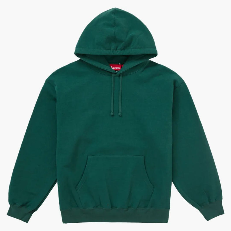 Najwyższa satynowa bluza z kapturem FW24 ciemnozielona
