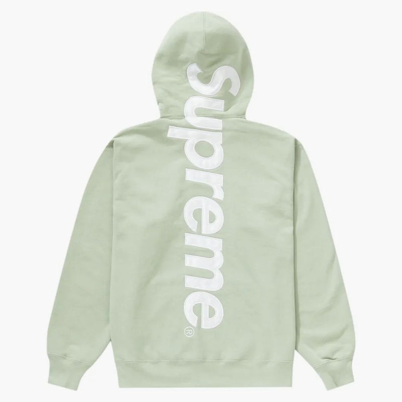 Supreme satin appliqué hooded sweatshirt mint