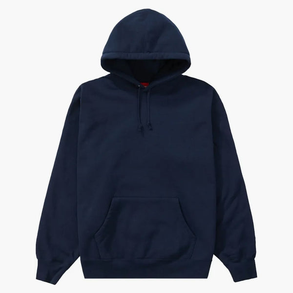 Supreme Satin Appliqué Hooded Sweatshirt Navy