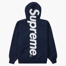 Nejvyšší satén appliqué kapucí mikina námořnictva