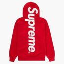 Supreme Satin Appliqué Hooded Sweatshirt Red