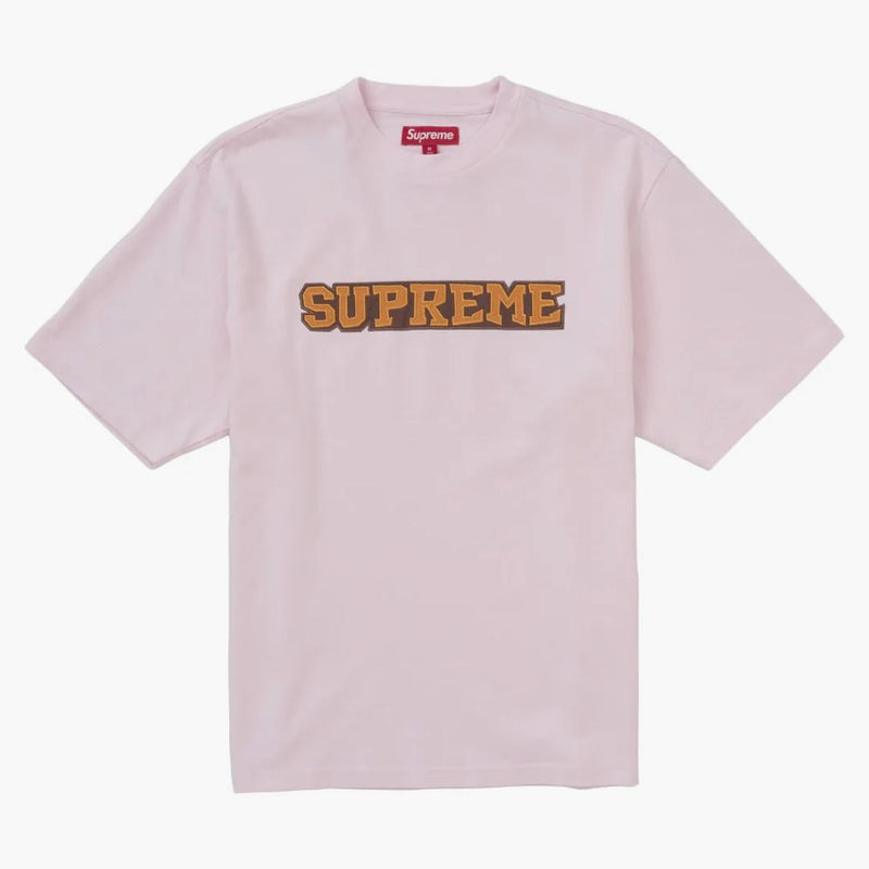 Supreme Satin Appliqé S/S Top Light Pink