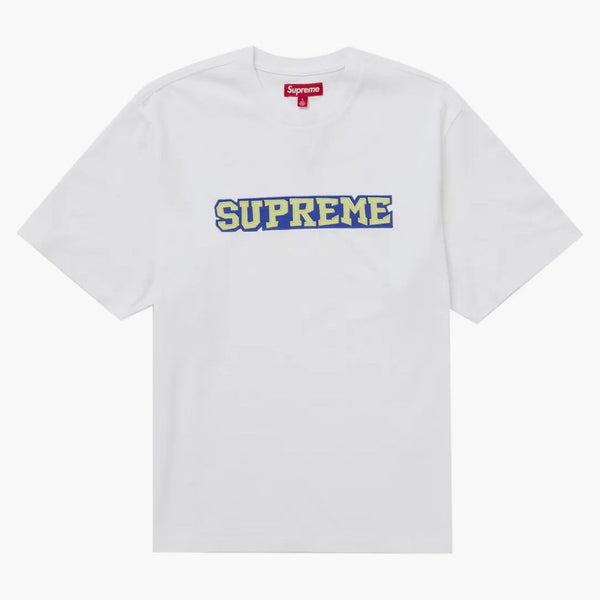 Supreme Satin Appliqé S/S Top White