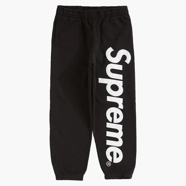 Supreme satin appliqué sweatpant black