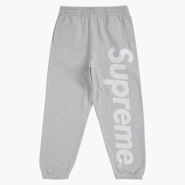 Najwyższa satynowa aplikacja Sweatpant FW24 Heather Grey