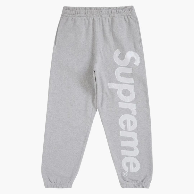 Najwyższa satynowa aplikacja Sweatpant FW24 Heather Grey