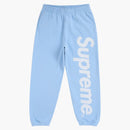 Supreme Satin Applique Sweatpant FW24 ljusblå