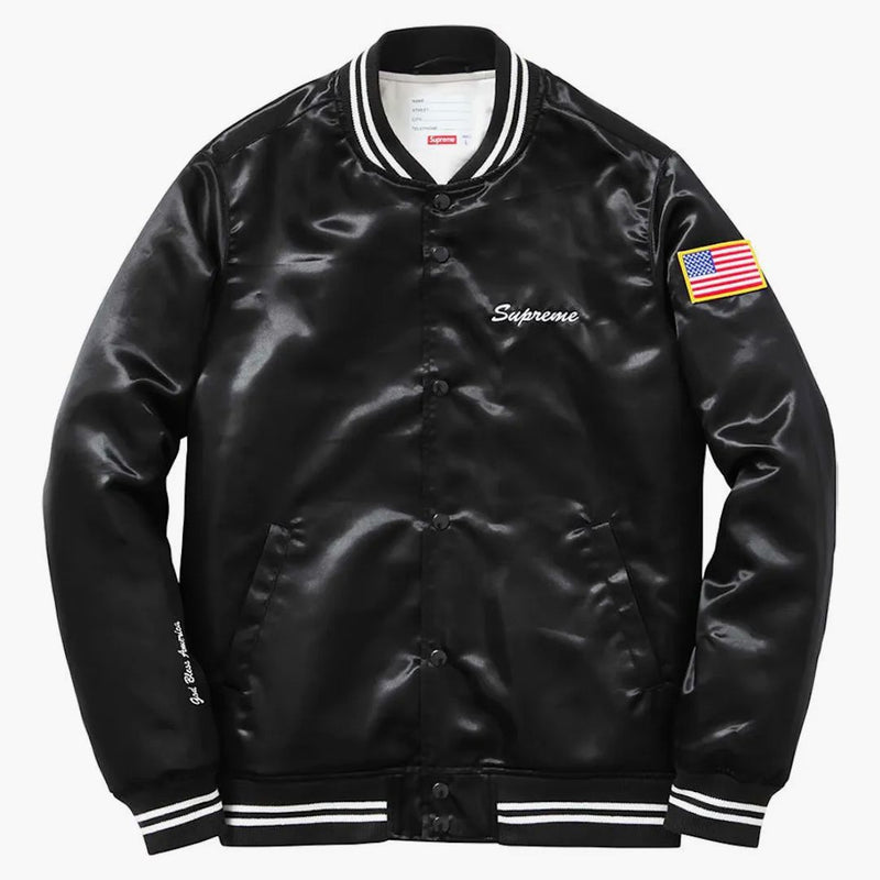 Supreme Satin Club Jacket Black
