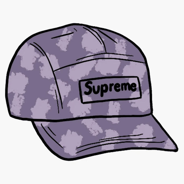 Supreme Satin Digi Camo Camp Cap Light Purple