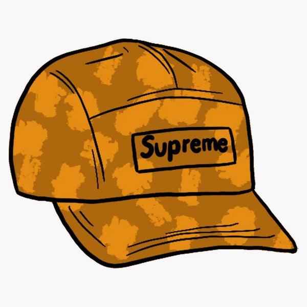 Supreme Satin Digi Camo Camp Cap Orange