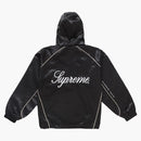 Supreme Satin Hooded Track Jacket Black