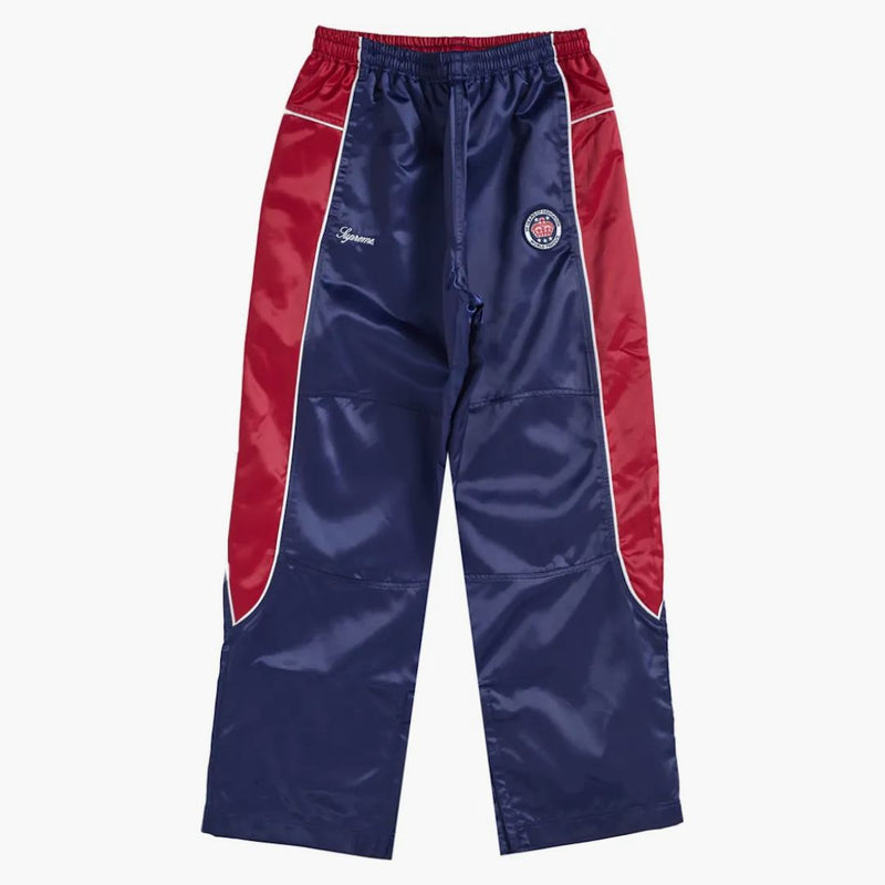 Supreme Satin Track Pant Navy